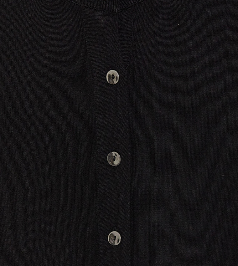 Solid Crew Neck Cardigan