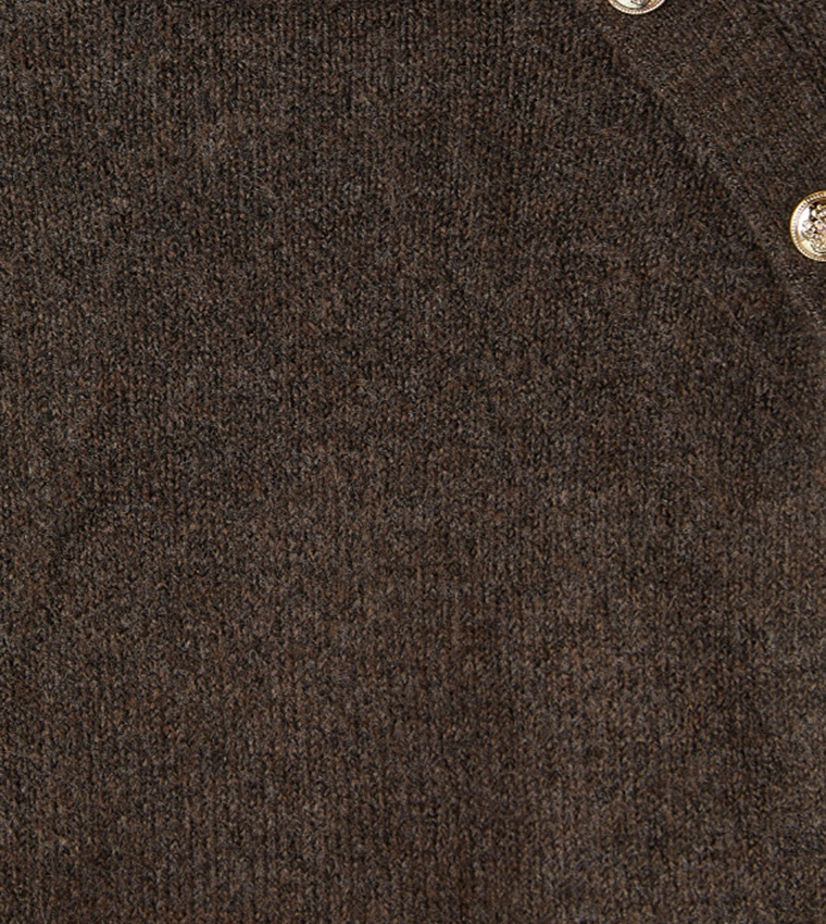 اٍل سي واي كيكي  سترات بياقة دائرية - بني  Round Neck Sweaters