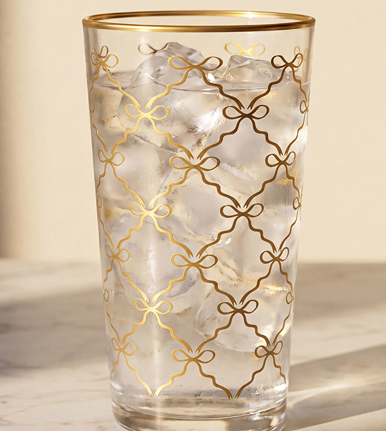 Bow Patterned Glass, 550ml