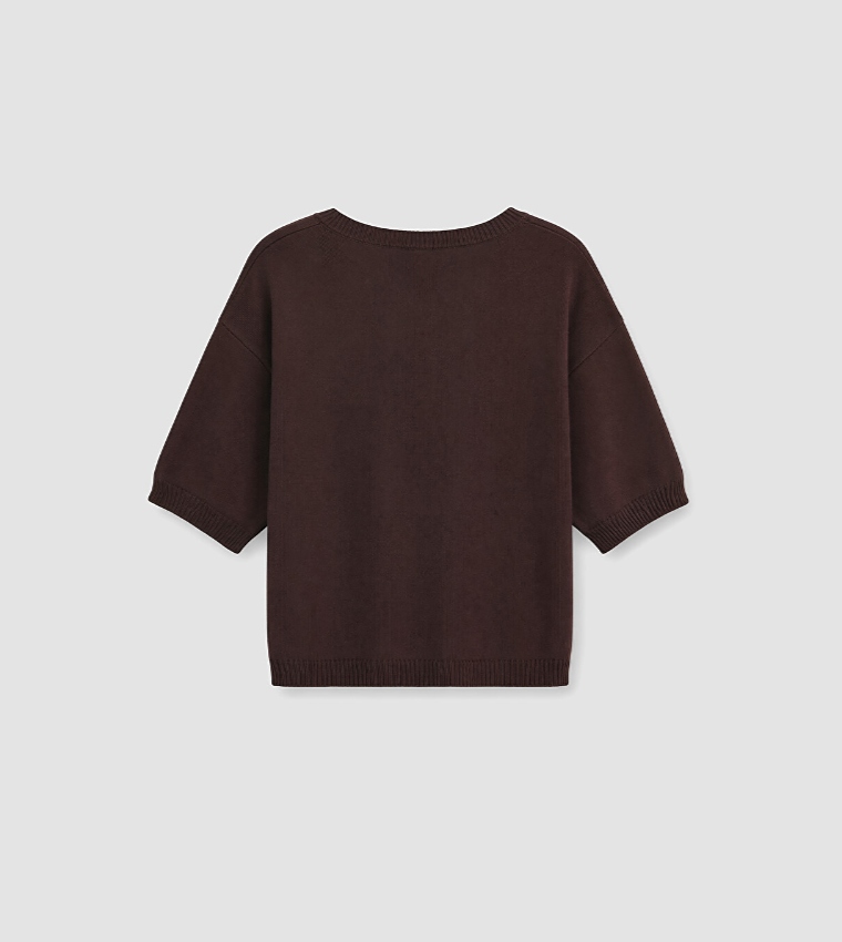 Solid Crew Neck Sweater
