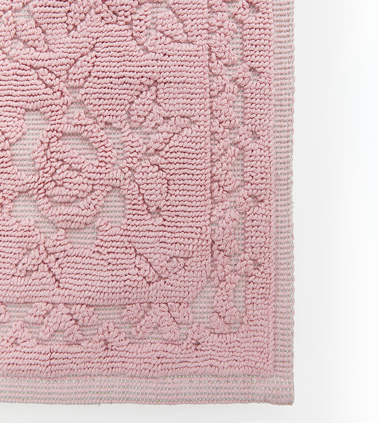 2-Pack Floral Patterned Bath Mat Set