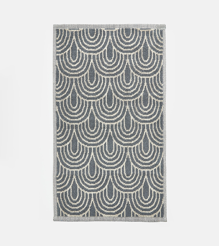 2-Pack Geometric Patterned Bath Mat Set