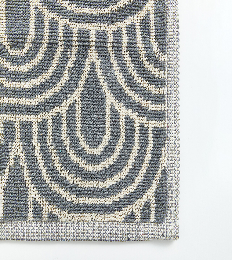 2-Pack Geometric Patterned Bath Mat Set