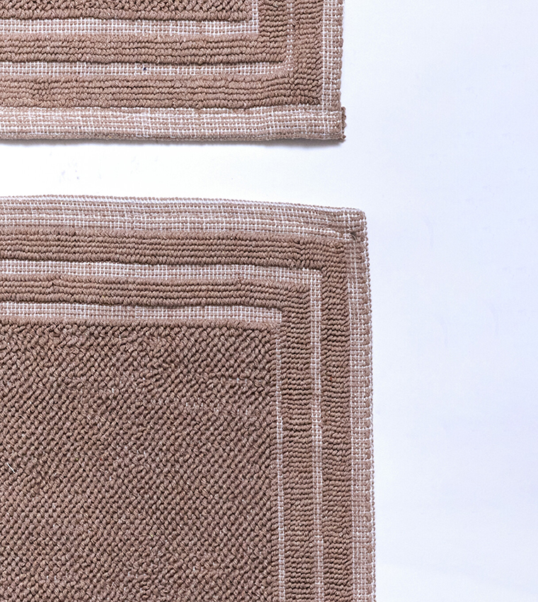 2-Pack Frame Patterned Bath Mat Set