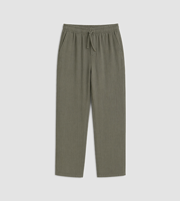 XSIDE Textured Regular Fit Trousers
