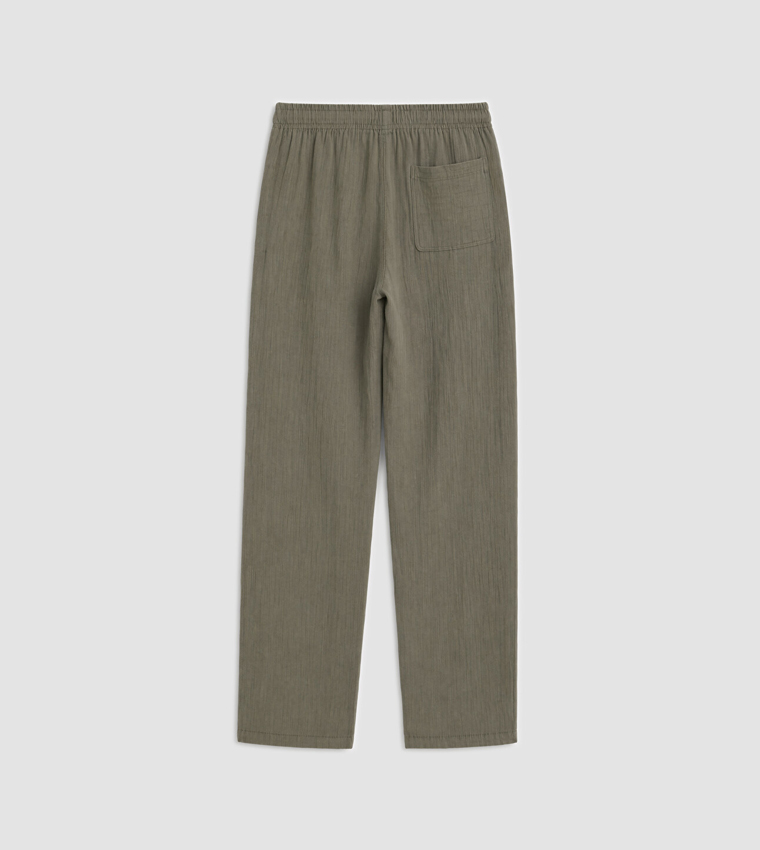 XSIDE Textured Regular Fit Trousers