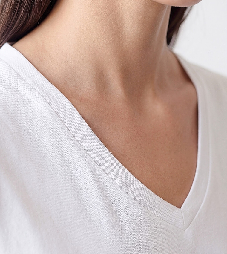 اٍل سي واي كيكي  تيشيرتات  كم قصير  - أبيض Short Sleeve T-Shirts