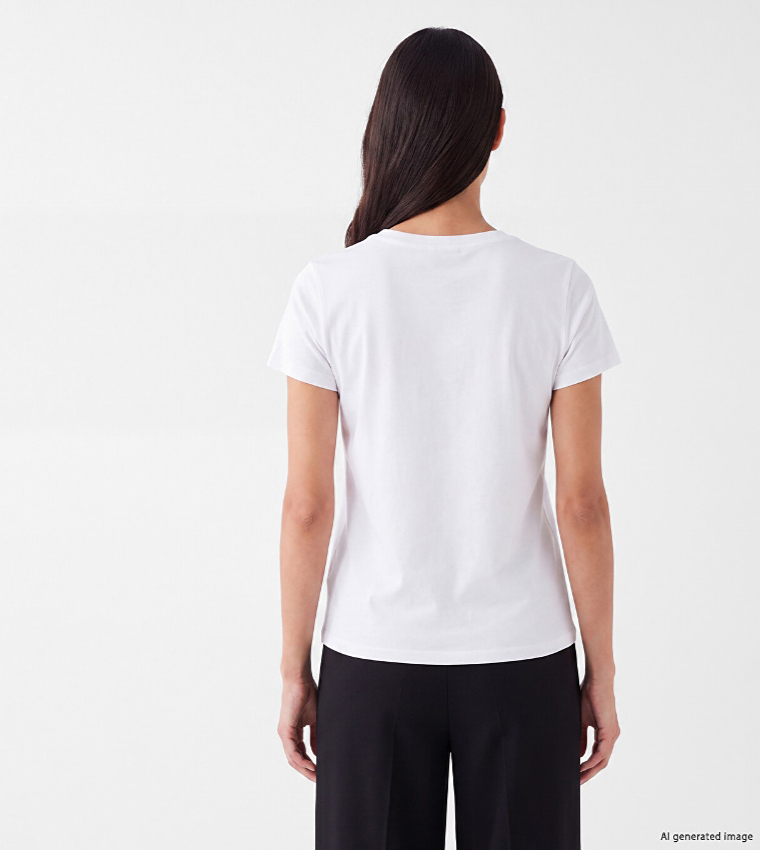 اٍل سي واي كيكي  تيشيرتات  كم قصير  - أبيض Short Sleeve T-Shirts