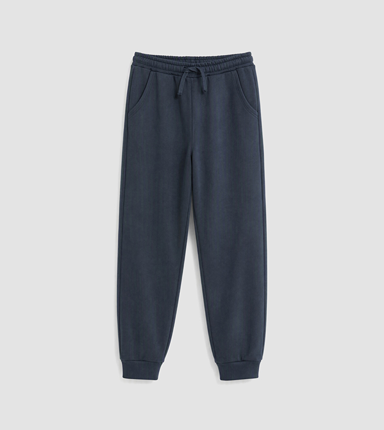 Solid Drawstring Waist Joggers