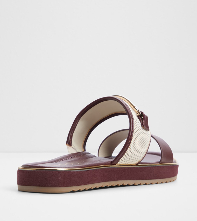 ألدو  الصنادل المسطحة - بورغندي Flat Sandals