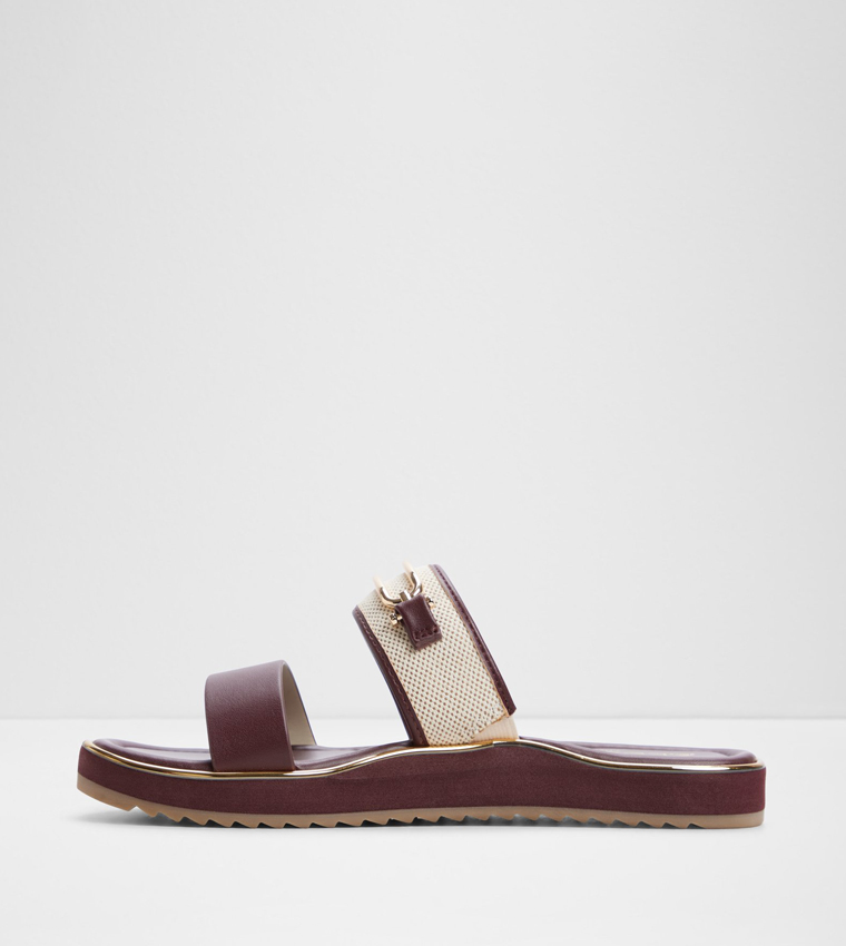 ألدو  الصنادل المسطحة - بورغندي Flat Sandals