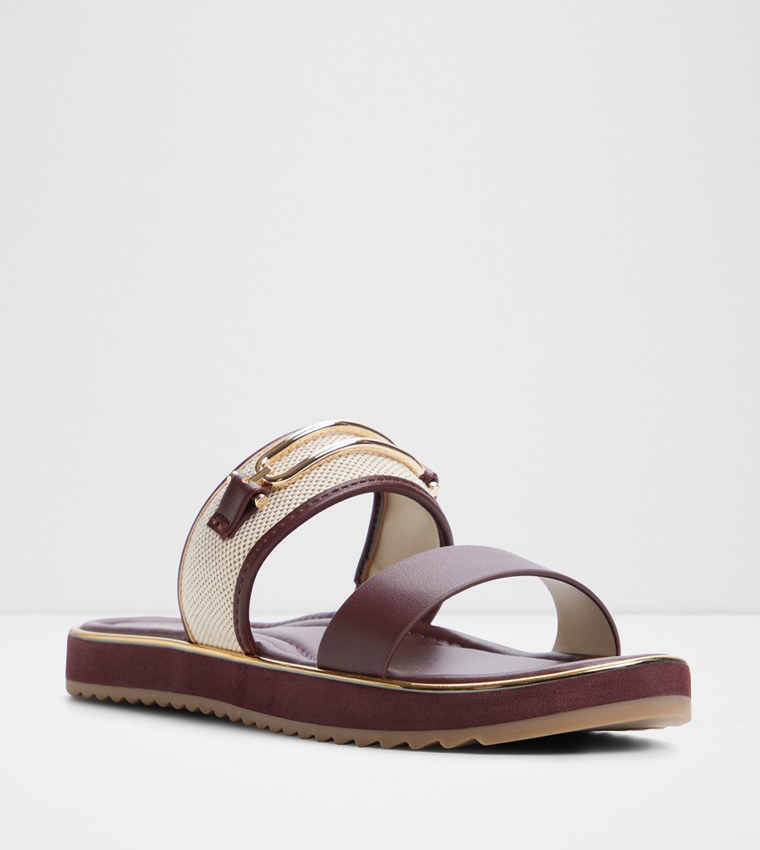 ألدو  الصنادل المسطحة - بورغندي Flat Sandals