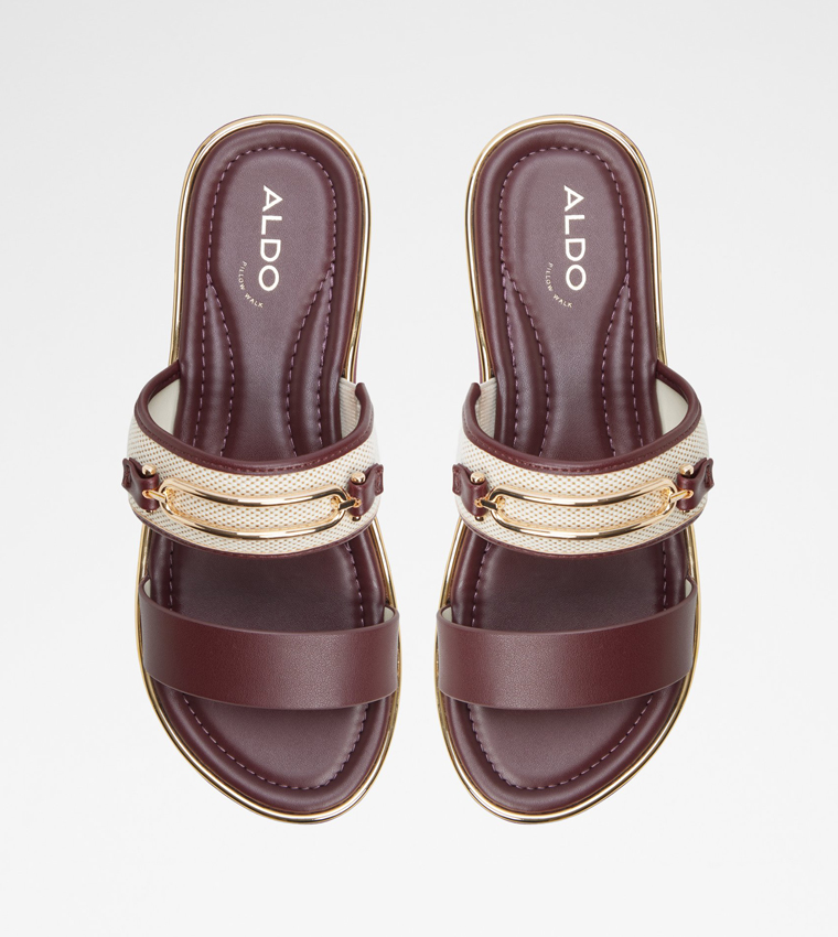 ألدو  الصنادل المسطحة - بورغندي Flat Sandals