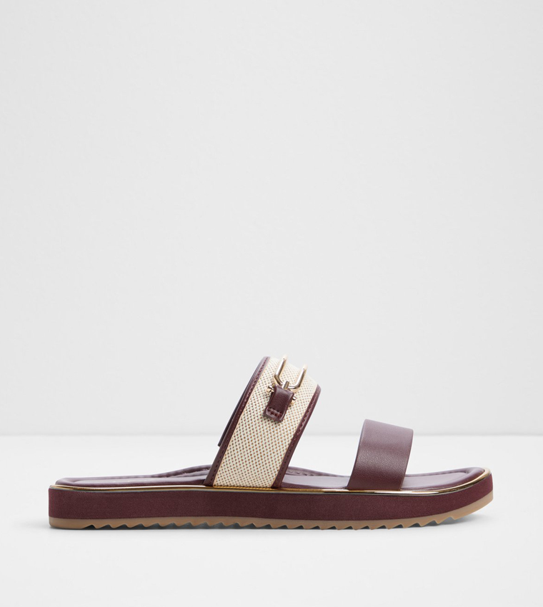 ألدو  الصنادل المسطحة - بورغندي Flat Sandals