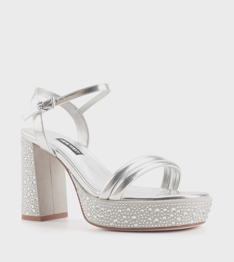 LAMARCIA Embellished Platform Heel Sandals