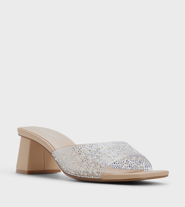 LANAA Embellished Block Heel Sandals