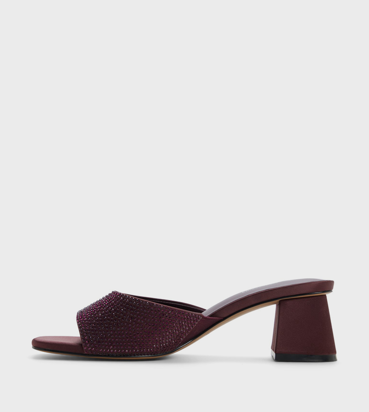 LANAA Embellished Block Heel Sandals