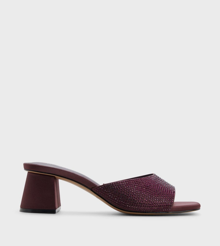 LANAA Embellished Block Heel Sandals