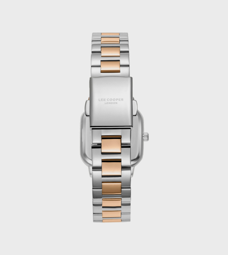 Grey Dial Analog Watch with Metal Strap