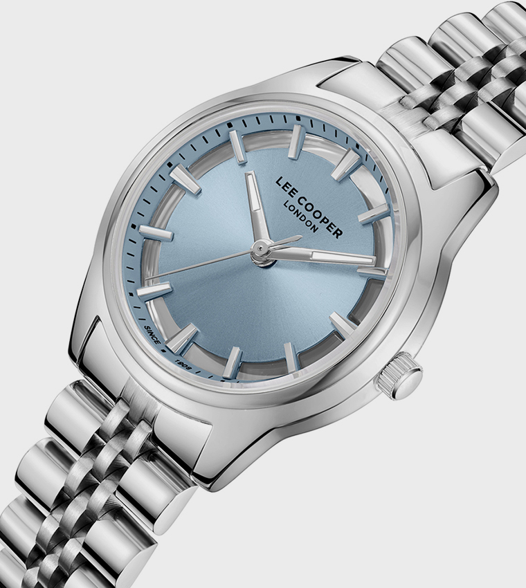 Round Dial Metal Strap Analog Watch