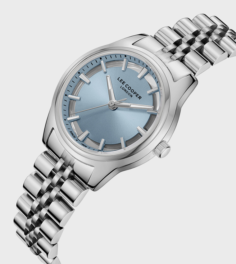 Round Dial Metal Strap Analog Watch