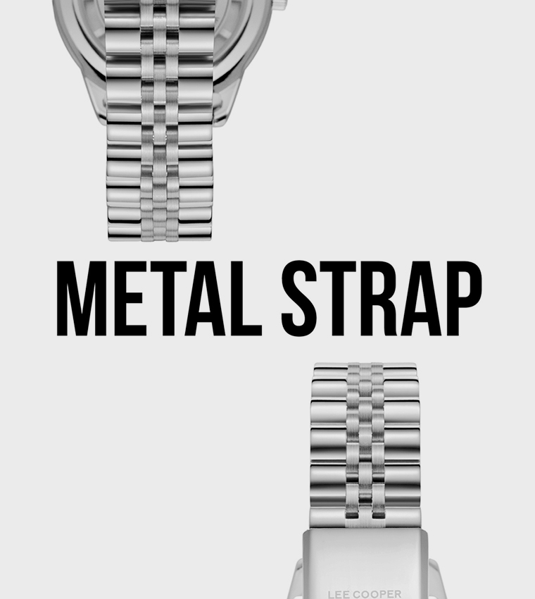 Round Dial Metal Strap Analog Watch