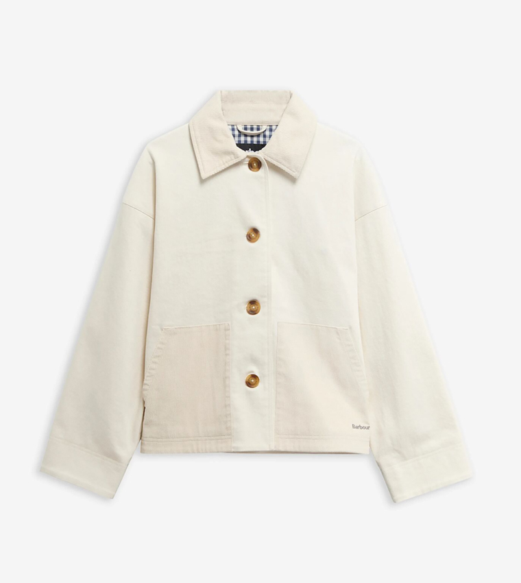 Solid Button Closure Casual Jacket