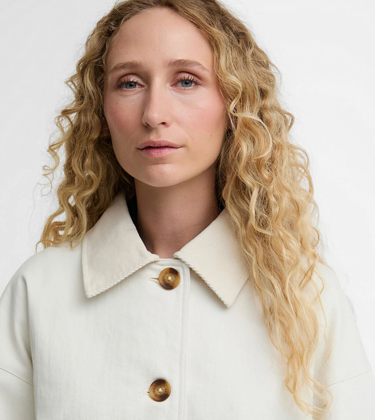 Solid Button Closure Casual Jacket