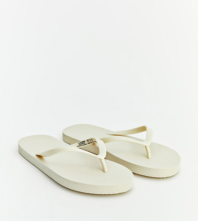 Solid Open Toe Beach Flip-Flops