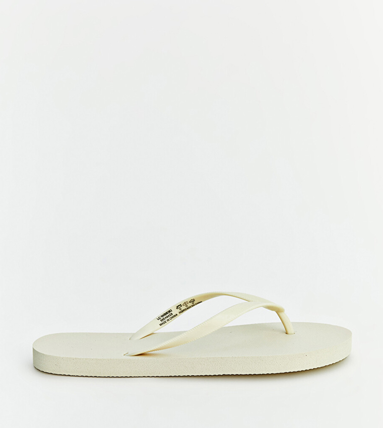 Solid Open Toe Beach Flip-Flops