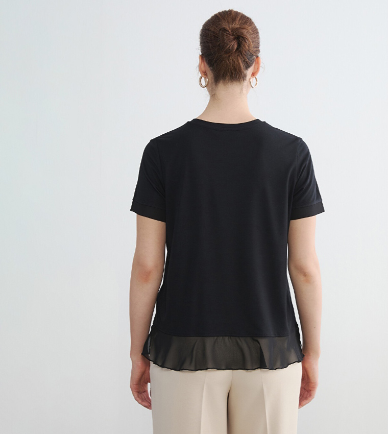 اٍل سي واي كيكي  توبات كاجوال  - أسود Casual Tops