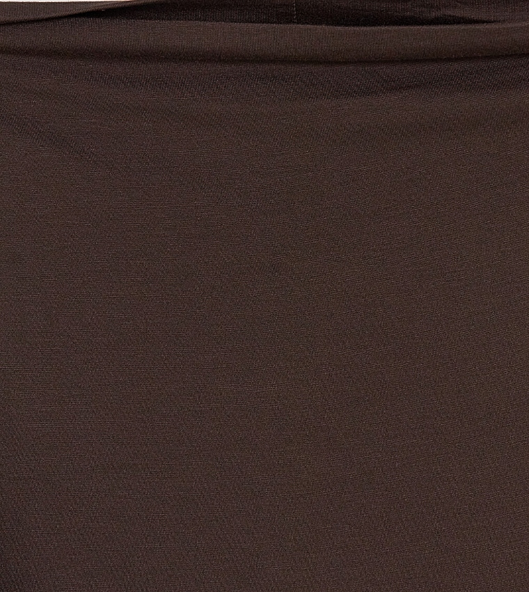 Solid Slash Neck T-Shirt