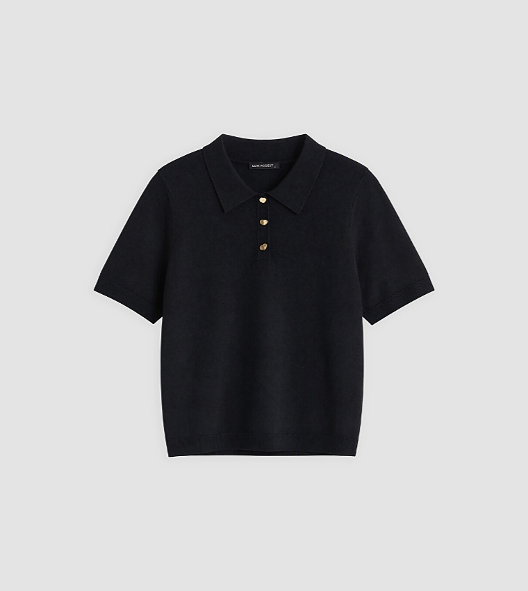 Solid Collared Sweater