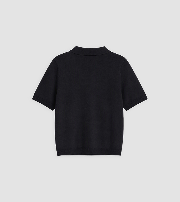 Solid Collared Sweater