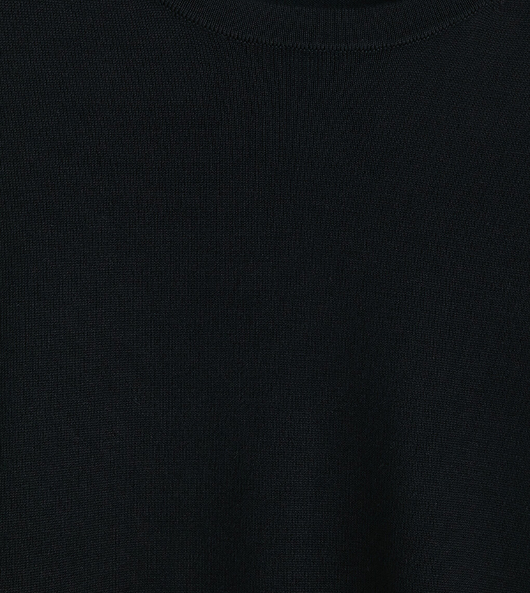اٍل سي واي كيكي  سترات بياقة دائرية - أسود Round Neck Sweaters