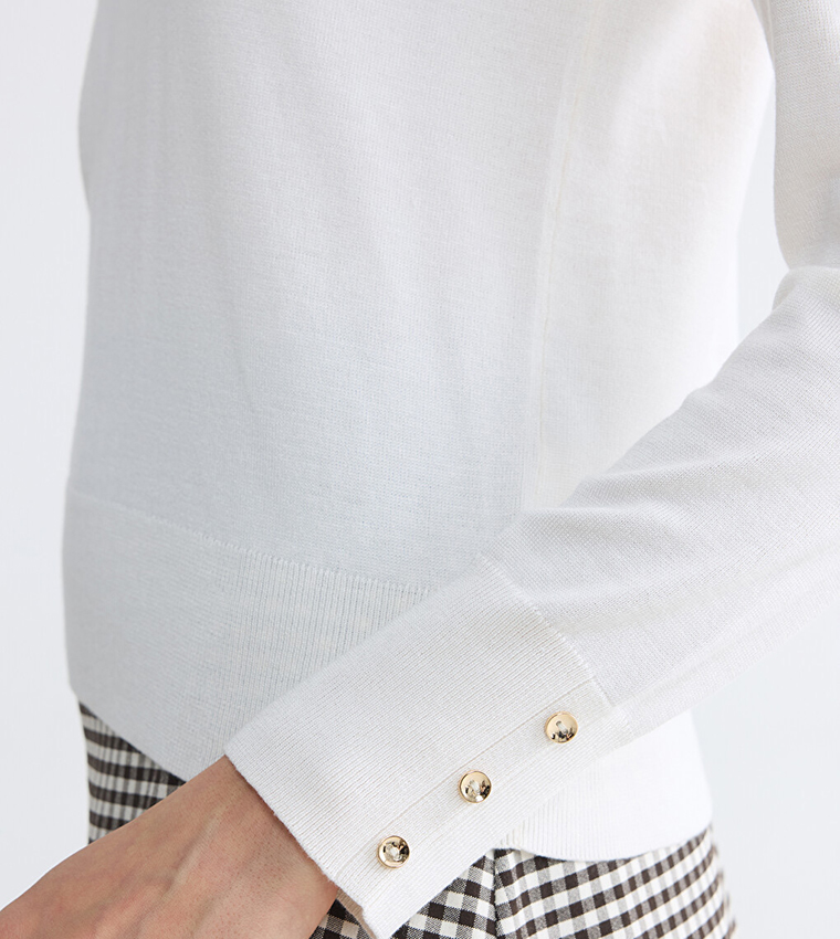 اٍل سي واي كيكي  سترات بياقة دائرية - بيج فاتح  Round Neck Sweaters