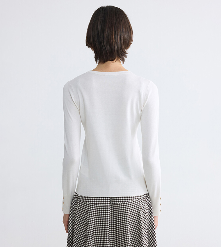 اٍل سي واي كيكي  سترات بياقة دائرية - بيج فاتح  Round Neck Sweaters