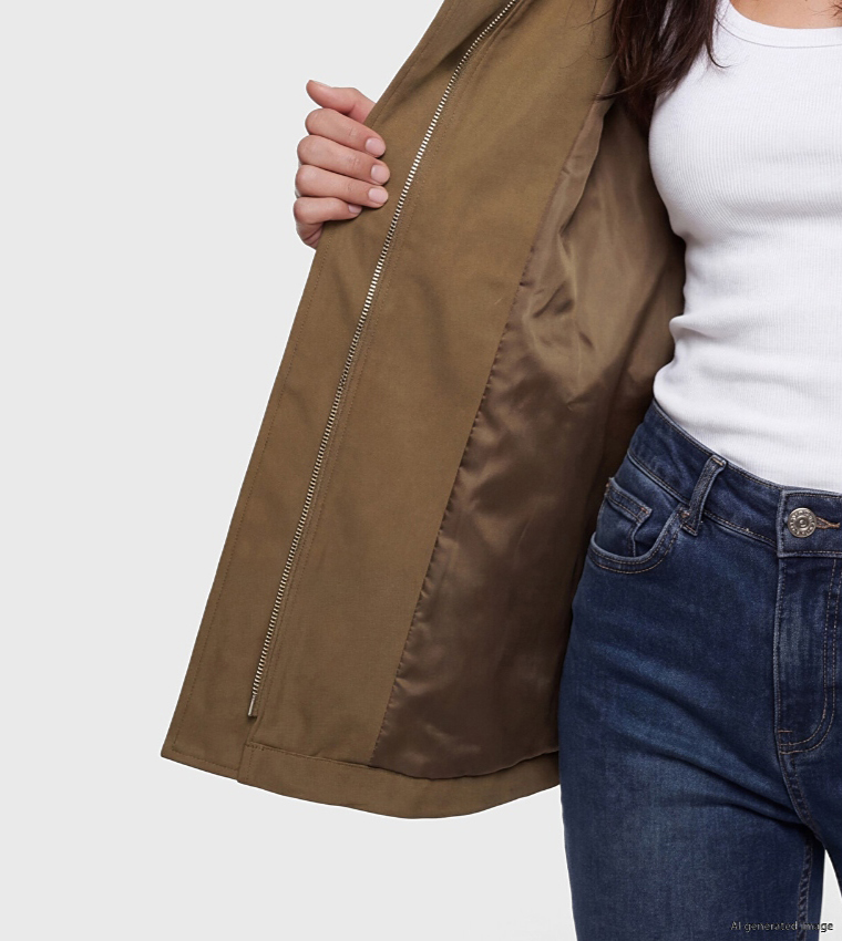 LC Waikiki  Casual Jackets - Khaki Casual Jackets