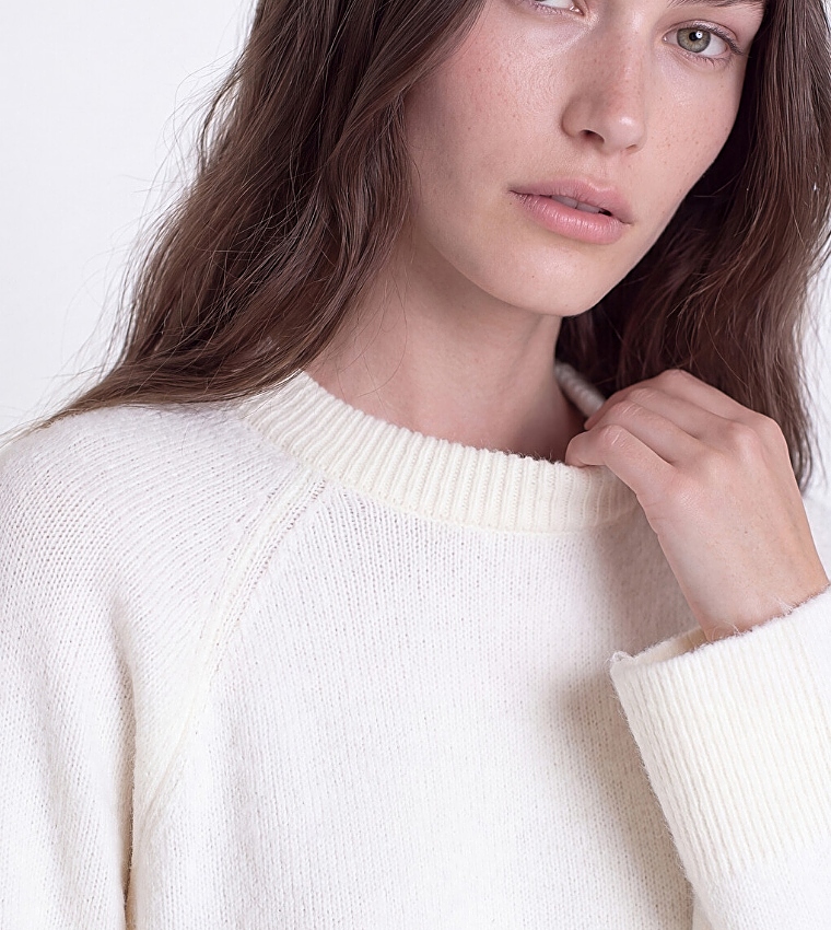 Solid Crew Neck Sweater