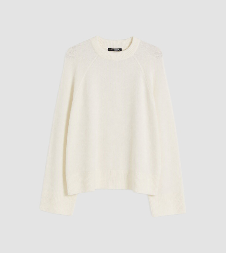 Solid Crew Neck Sweater