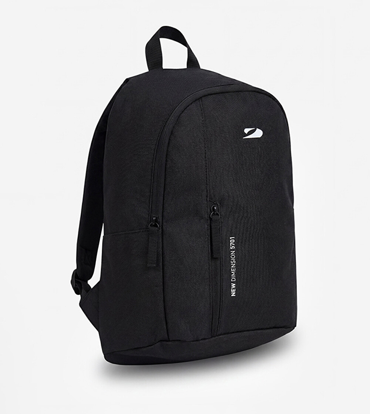 Solid Zippered Backpack