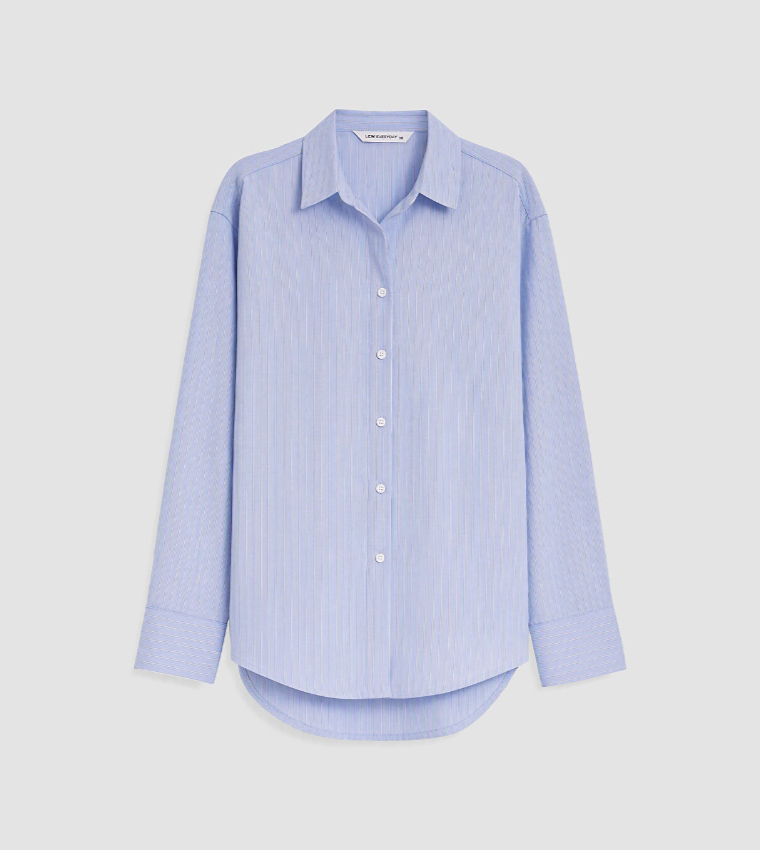 Striped Long Sleeves Poplin Shirt