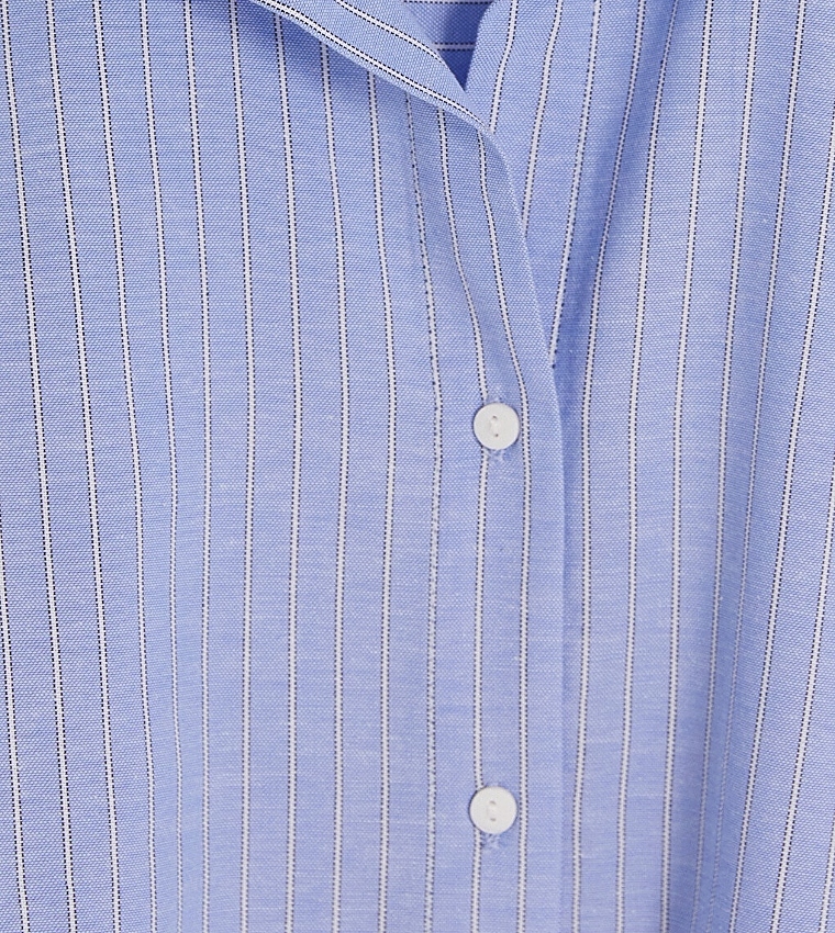 Striped Long Sleeves Poplin Shirt