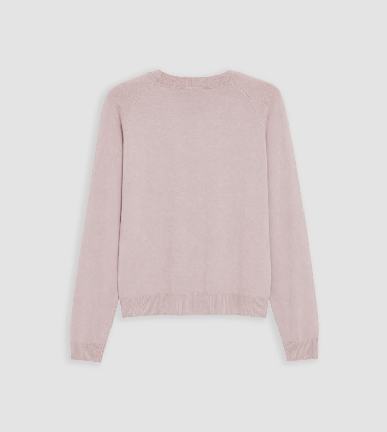 اٍل سي واي كيكي  سترات بياقة دائرية - ليلكي فاتح Round Neck Sweaters