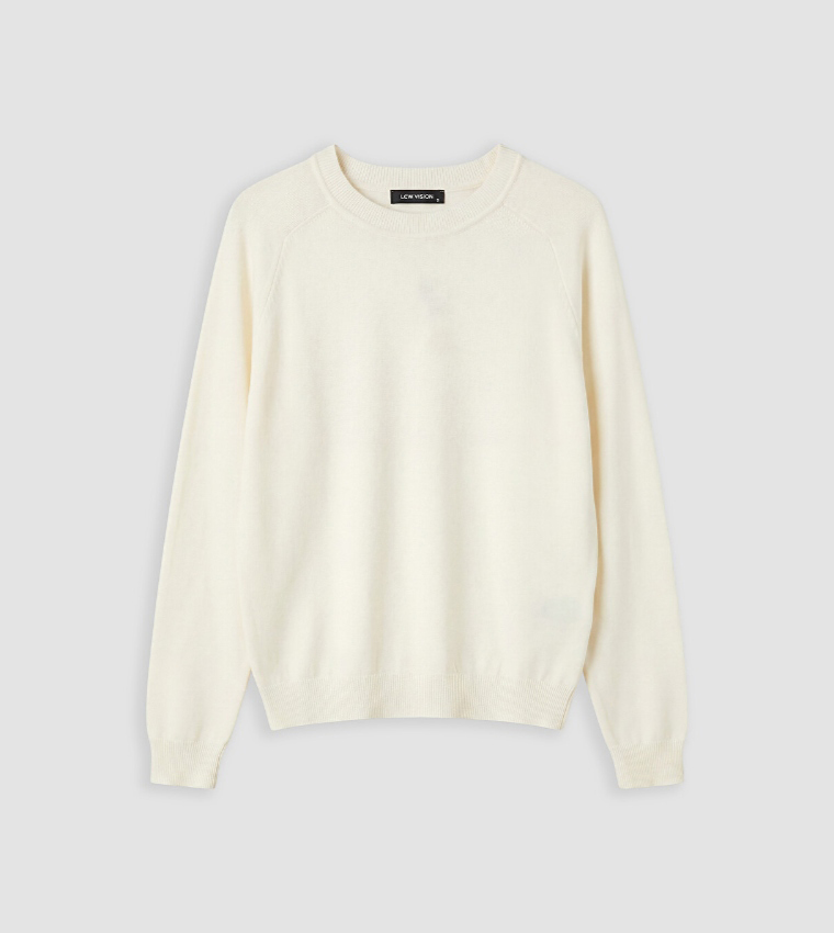 LC Waikiki  Round Neck Sweaters - Ecru Round Neck Sweaters