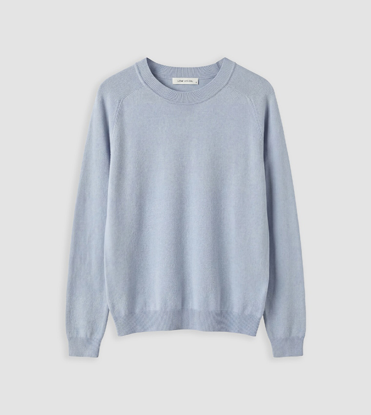 LC Waikiki  Round Neck Sweaters - Light Blue Round Neck Sweaters