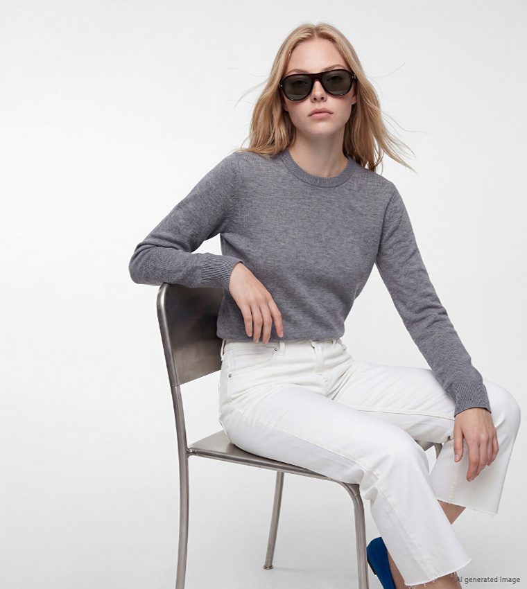 Solid Crew Neck Sweater