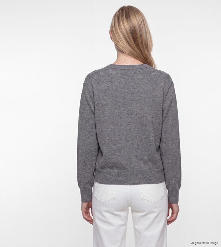 Solid Crew Neck Sweater