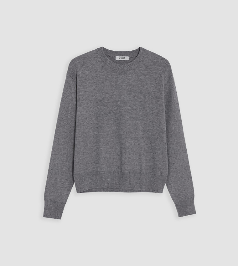 Solid Crew Neck Sweater