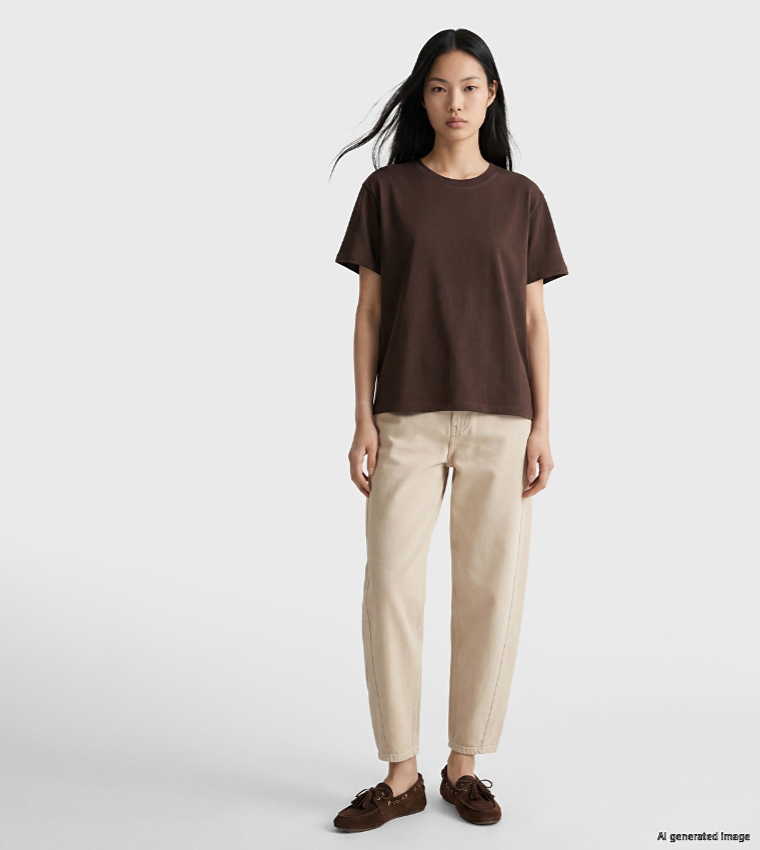 Solid Crew Neck T-Shirt